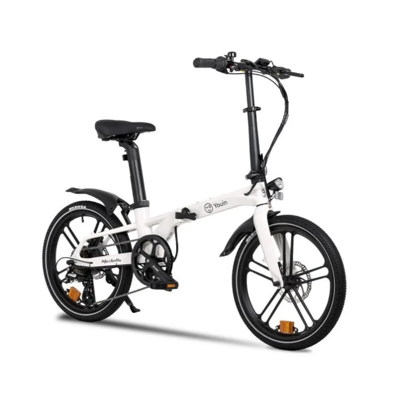 Detalle de YOUIN Marbella BK1350: bicicleta eléctrica urbana plegable con batería extraíble y 7 velocidades