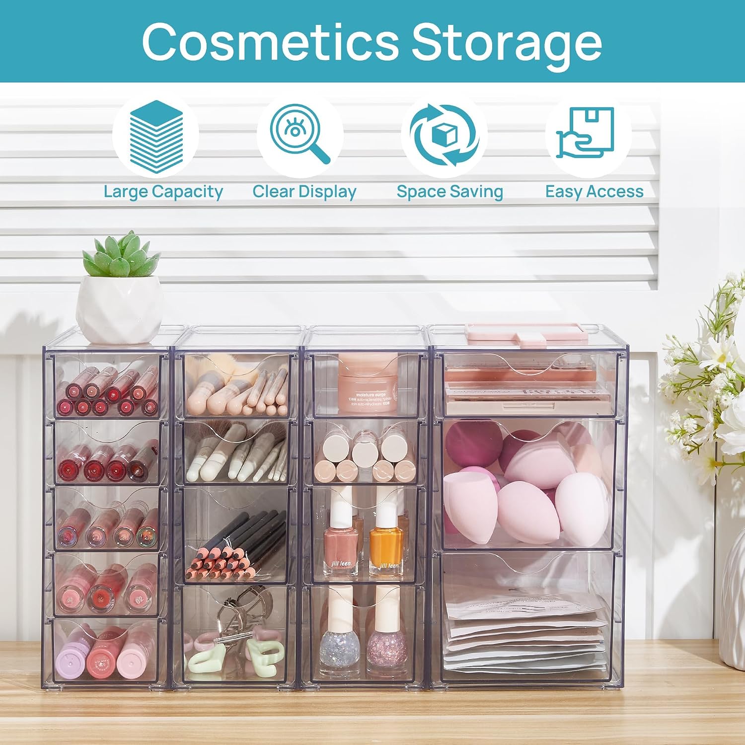 Thumbnail 6 de Vtopmart SDVT0003V1 Clear Storage Organizer with 16 Drawers