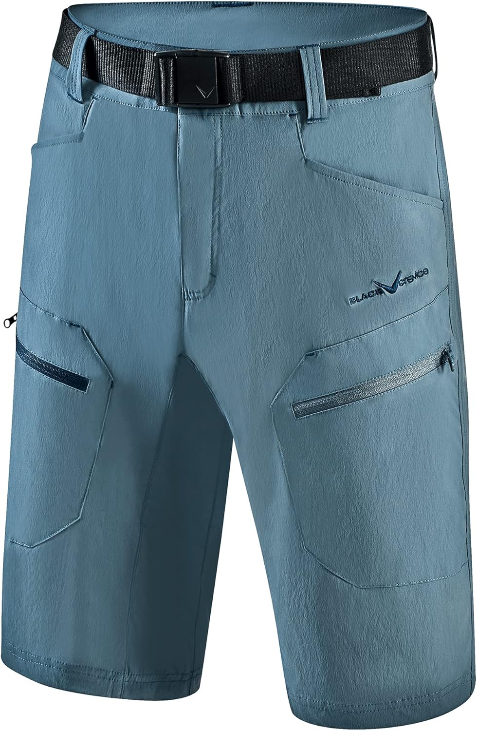 Detalle de Black Crevice: Pantaloncini da Trekking da Uomo – Comfort, Traspirazione e Pragmatismo per le tue Escursioni