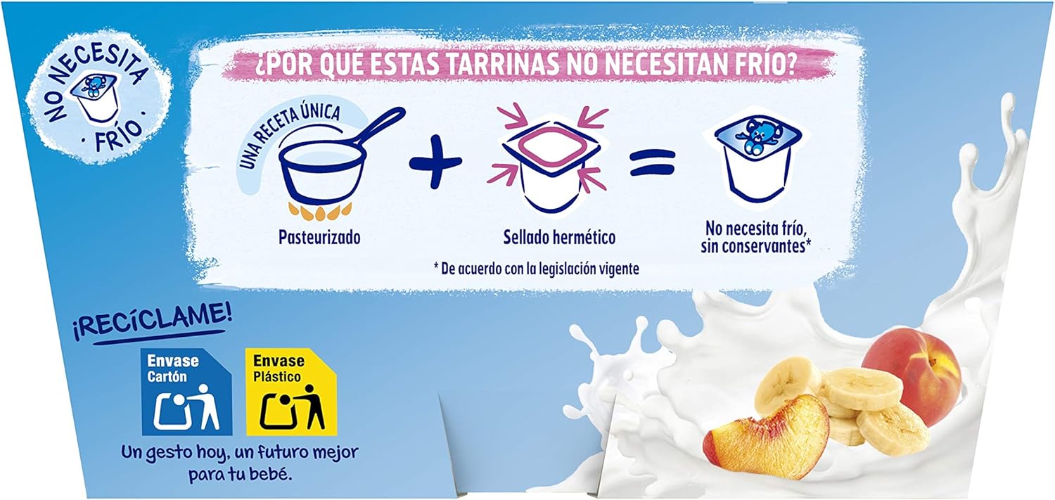 Detalle 2 de YOGOLINO NESTLÉ Melocotón y Plátano 🥭🍌 Pack 6