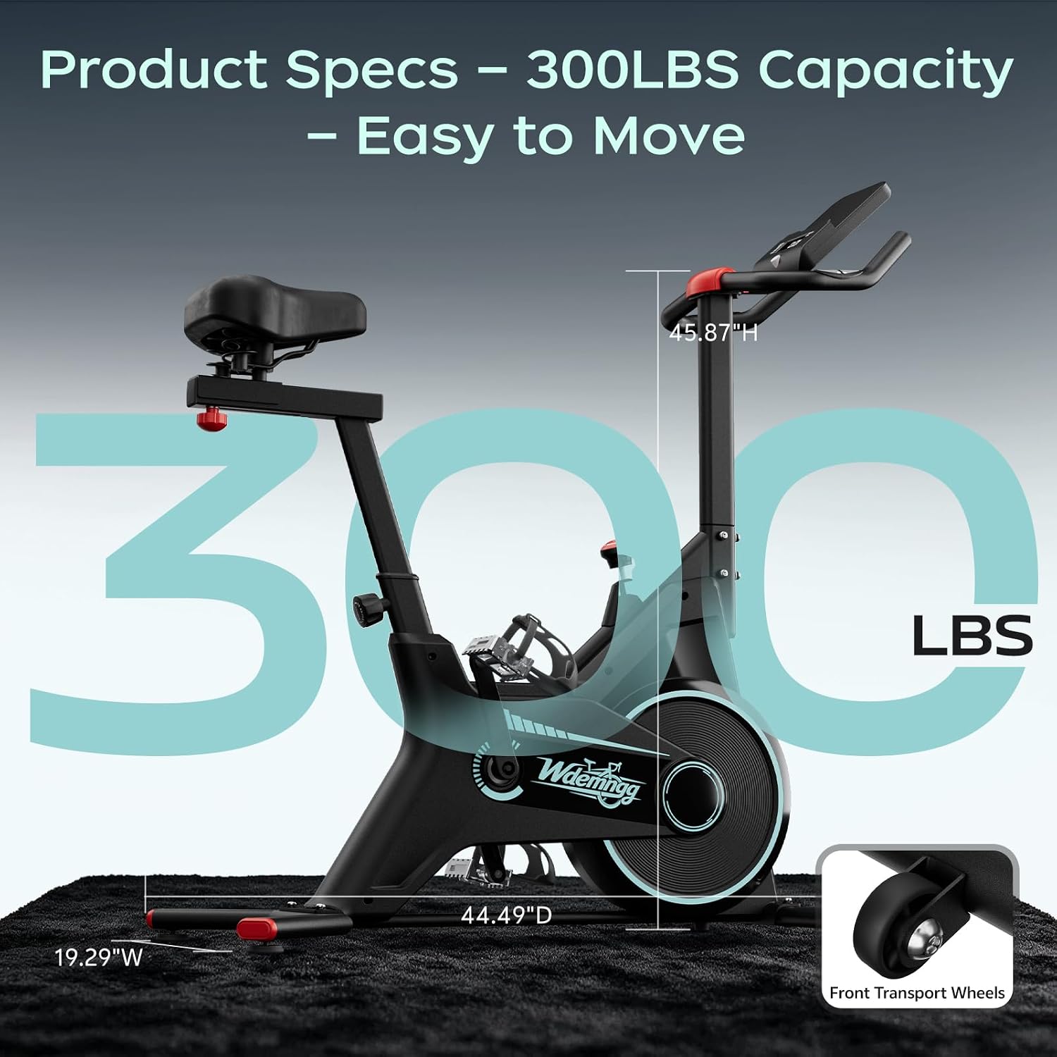 Detalle 2 de Indoor Spin Bike 300 lb Capacity