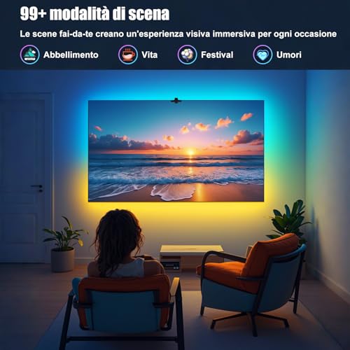 Detalle 1 de Diyife striscia LED TV da 4 m