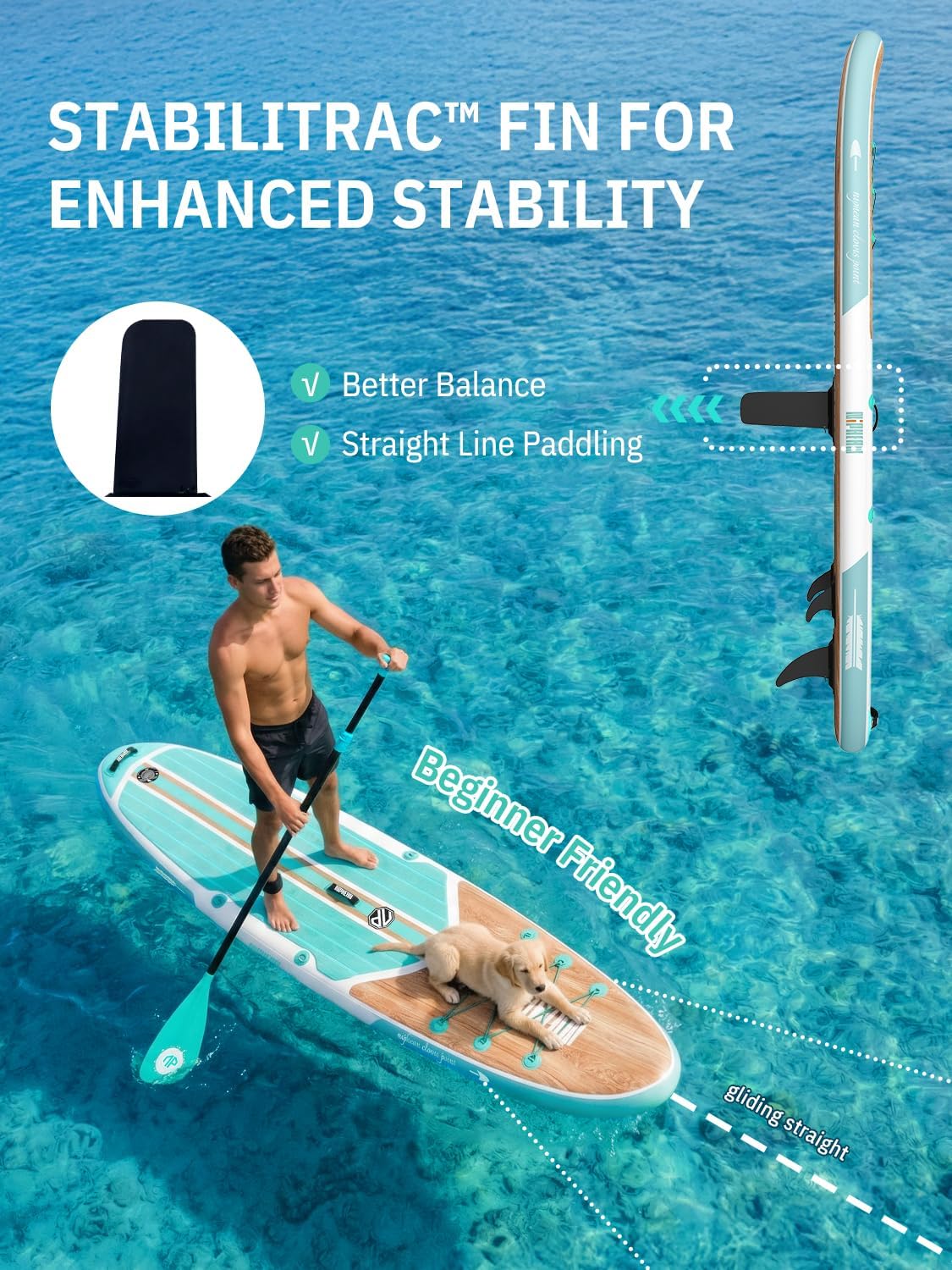 Thumbnail 4 de Niphean 10'6" Inflatable Stand Up Paddle Board with Accessories