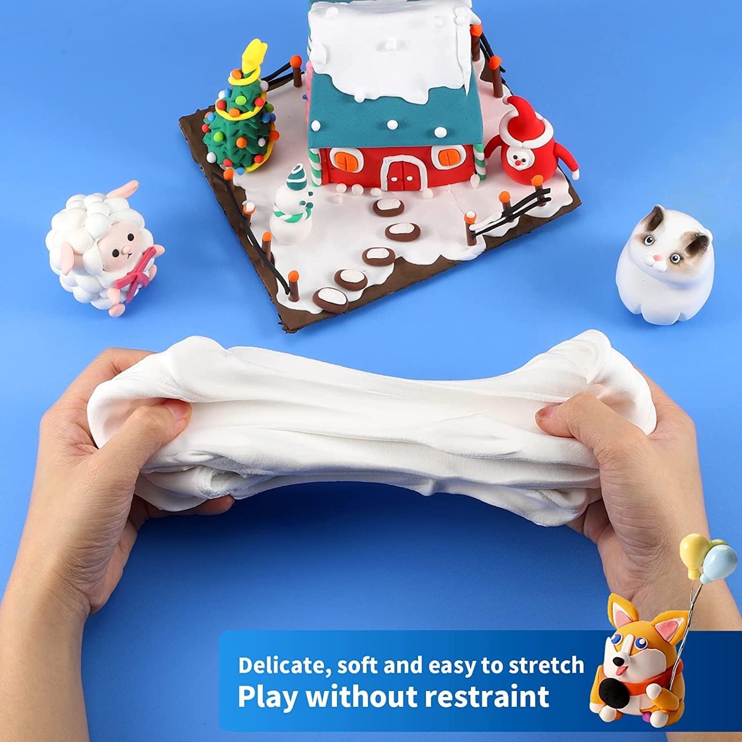 Detalle 2 de ifergoo 125g White Air-Dry Foam Clay for Kids’ Crafts and School Projects