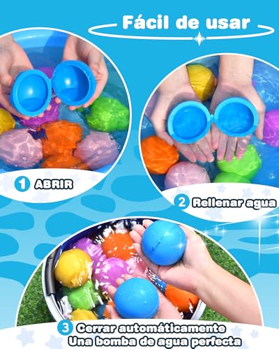 Detalle de KOKODI Globos de Agua Reutilizables en Silicona: 16 Uds para diversión sostenible