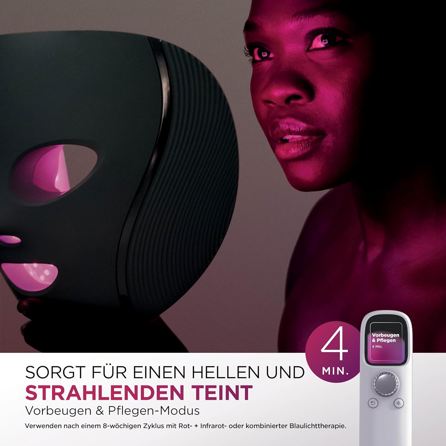 Detalle 2 de Shark CryoGlow LED Maske – LED-Lichttherapie mit Kühlung der Augenpartie (Kühles Lila, FW312EUPL)