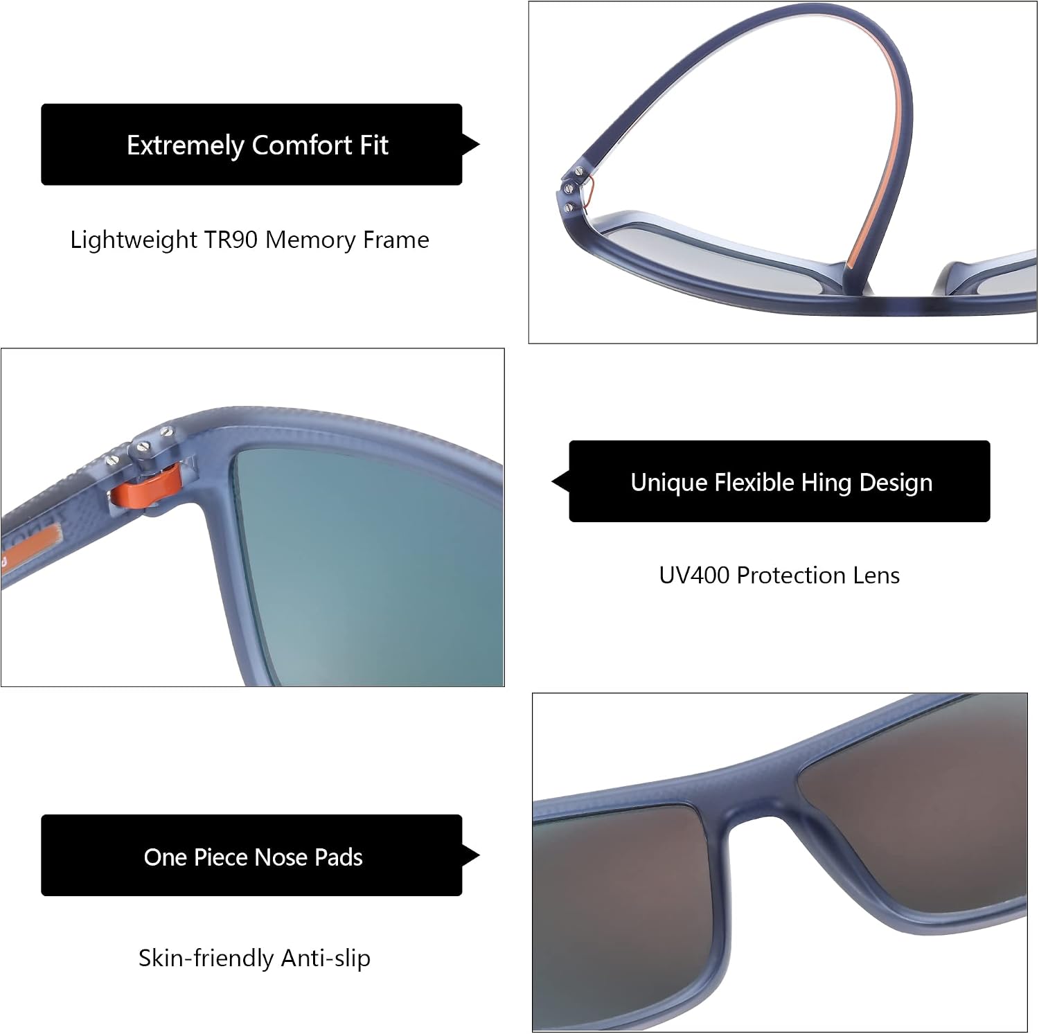 Thumbnail 3 de ZENOTTIC TR90 polarised sunglasses UV400