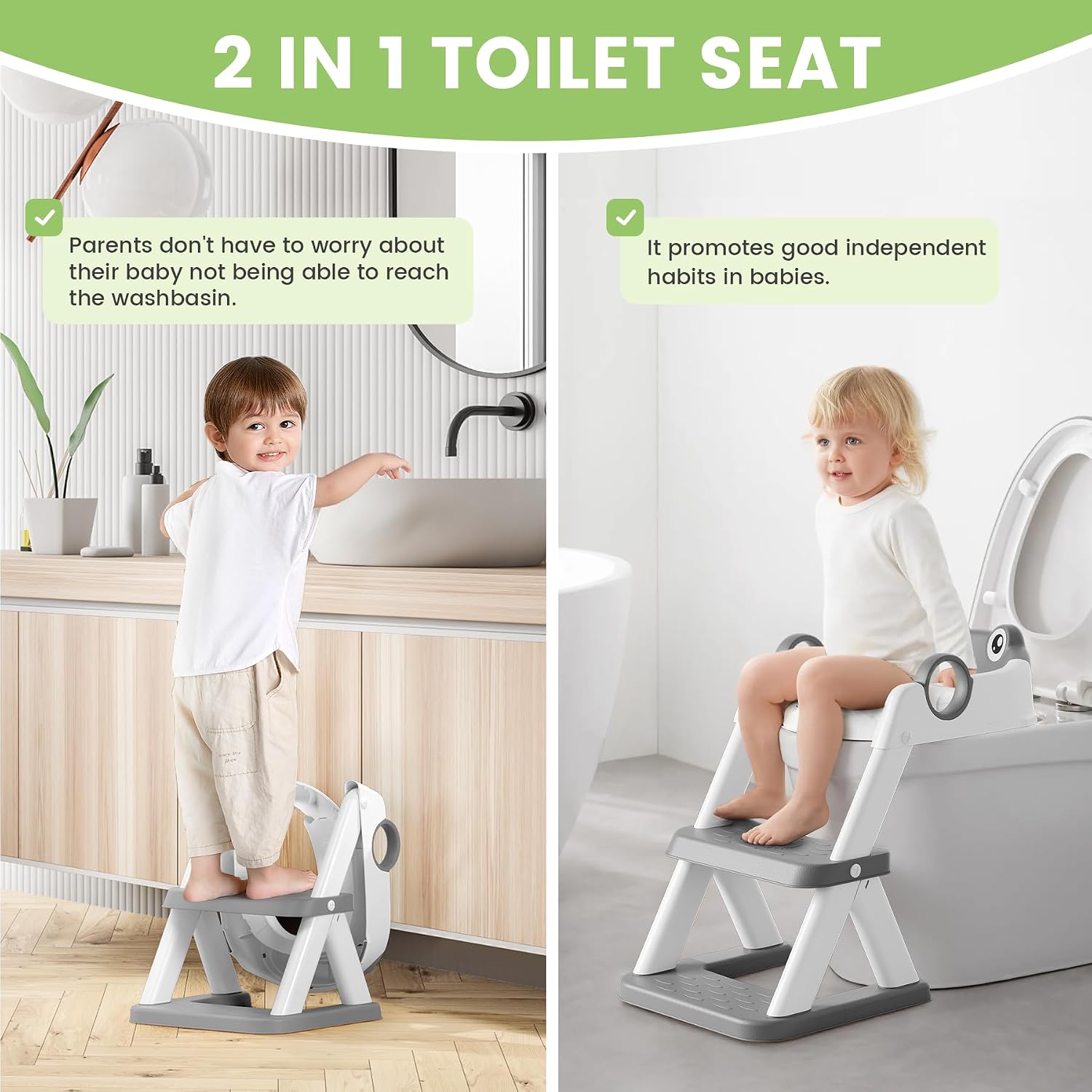 Thumbnail 6 de COOSEYA Kinder-Toilettensitz mit Leiter, 15,7 Zoll
