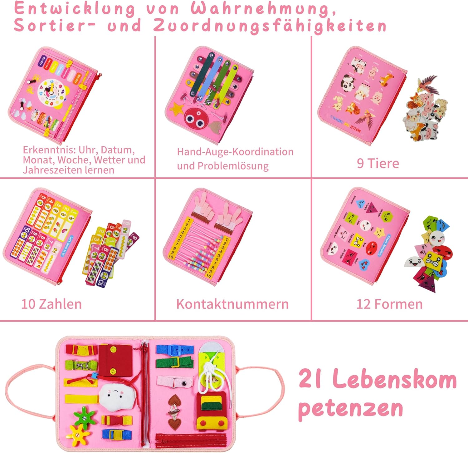 Detalle 2 de LearnToy Montessori Busy Board