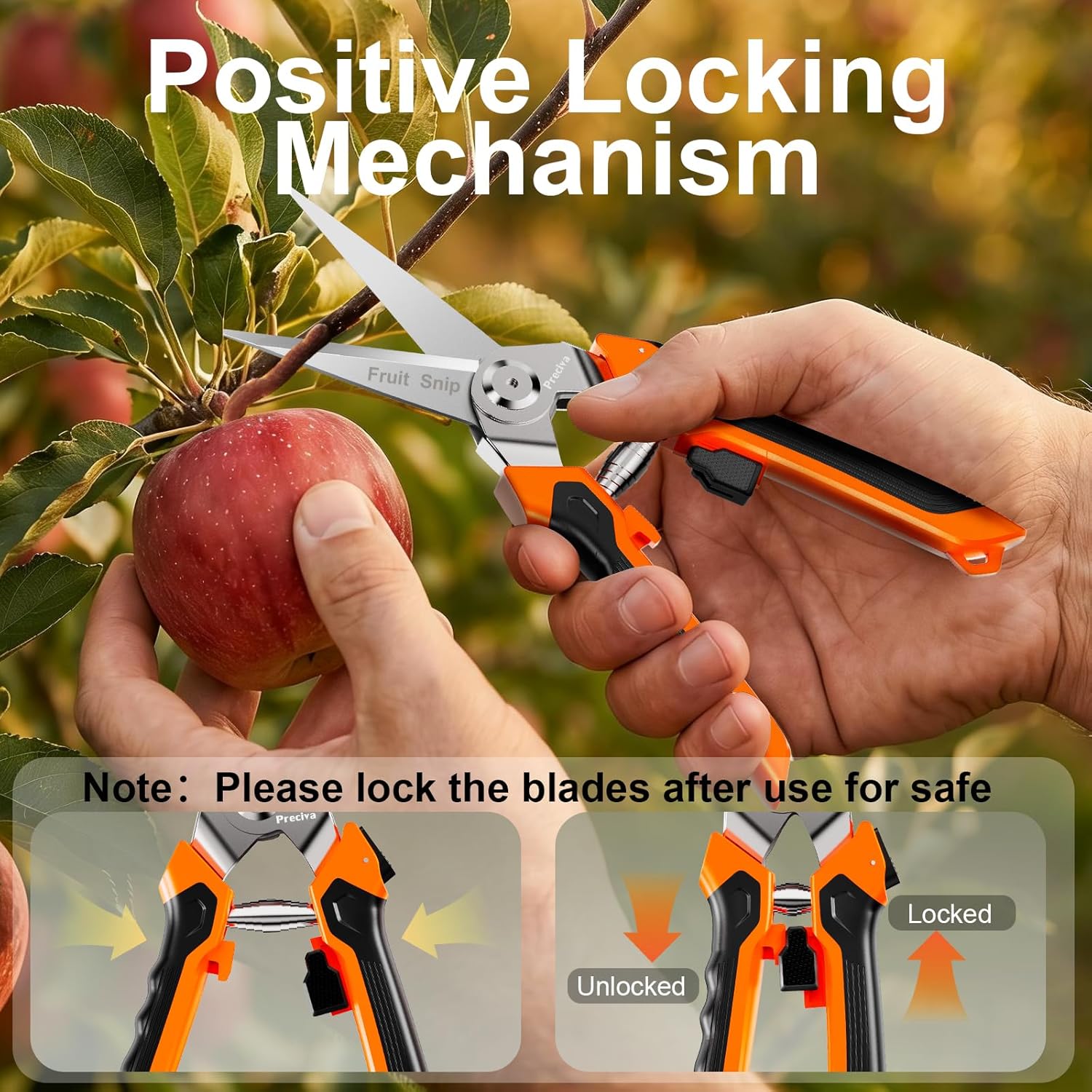 Thumbnail 2 de Preciva 4-in-1 Gartenschere mit austauschbarem Scherenkopf – inklusive Aufbewahrungsbox