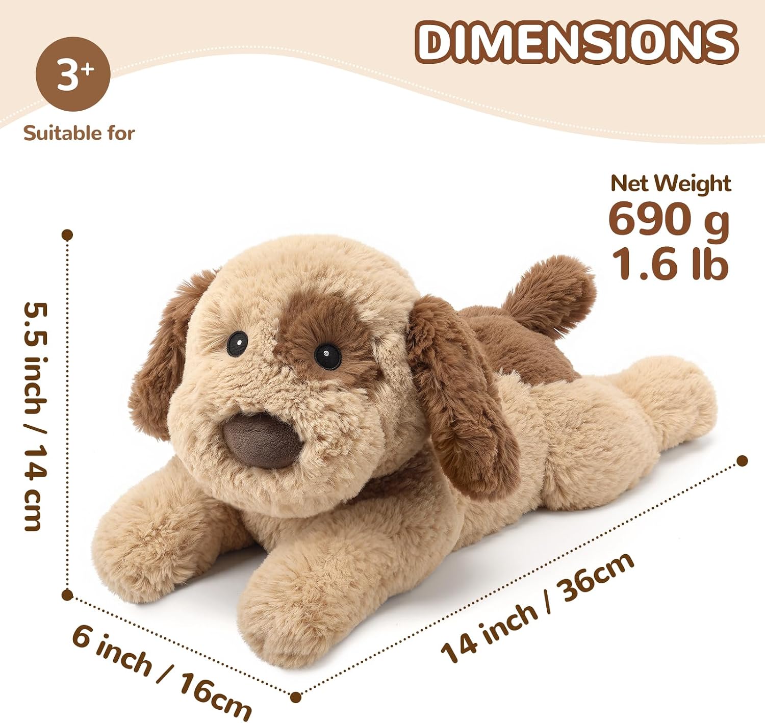 Detalle de Cuckool Microwavable Dog Plush, 14-Inch