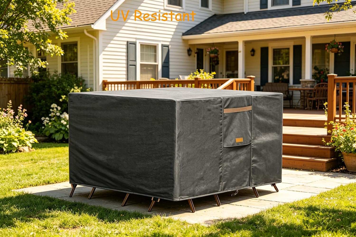 Detalle de Garden Blasam Patio Furniture Cover 128W x 82D in