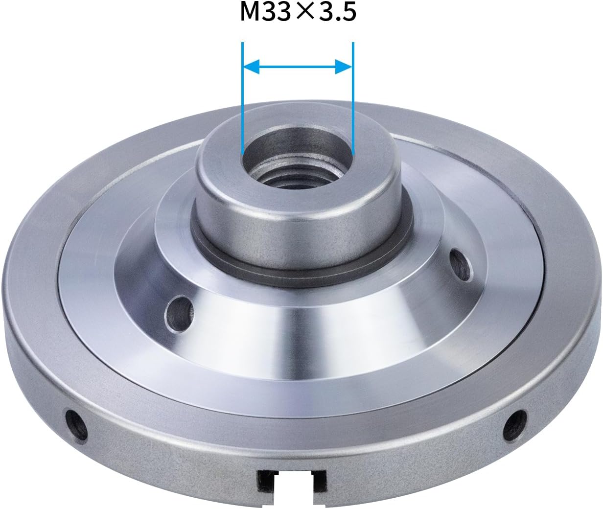 Detalle 1 de DEEFIINE K120405B houten draaibankklauwplaat, 152 mm, zelfcentrerend met 4 klauwen