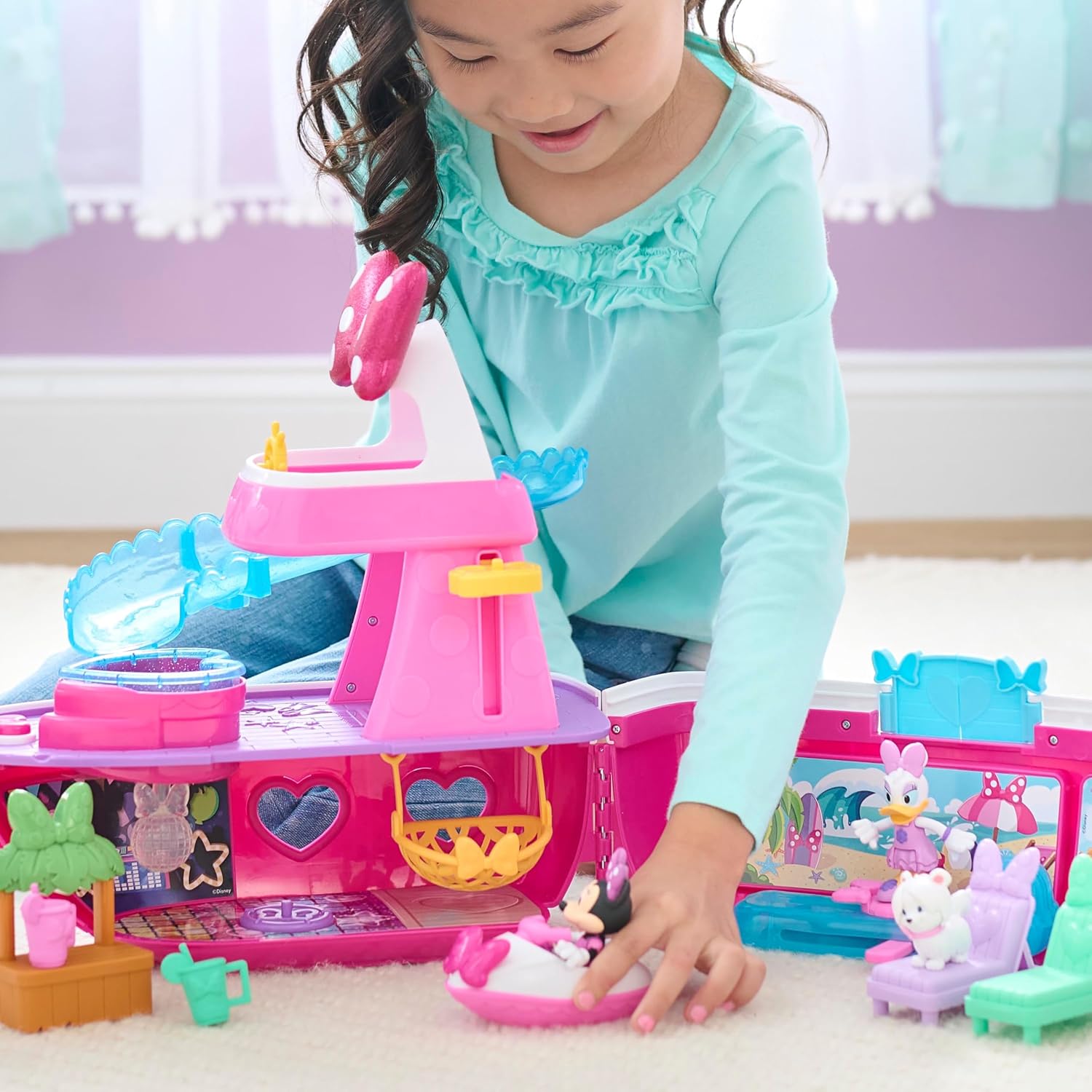 Thumbnail 6 de Just Play 88952 Disney Junior Minnie Mouse jachtspeelset met geluid en licht