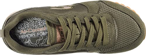 Thumbnail 5 de Skechers OG 85 Goldn Gurl, zapatillas de mujer en ante oliva y detalles oro rosa