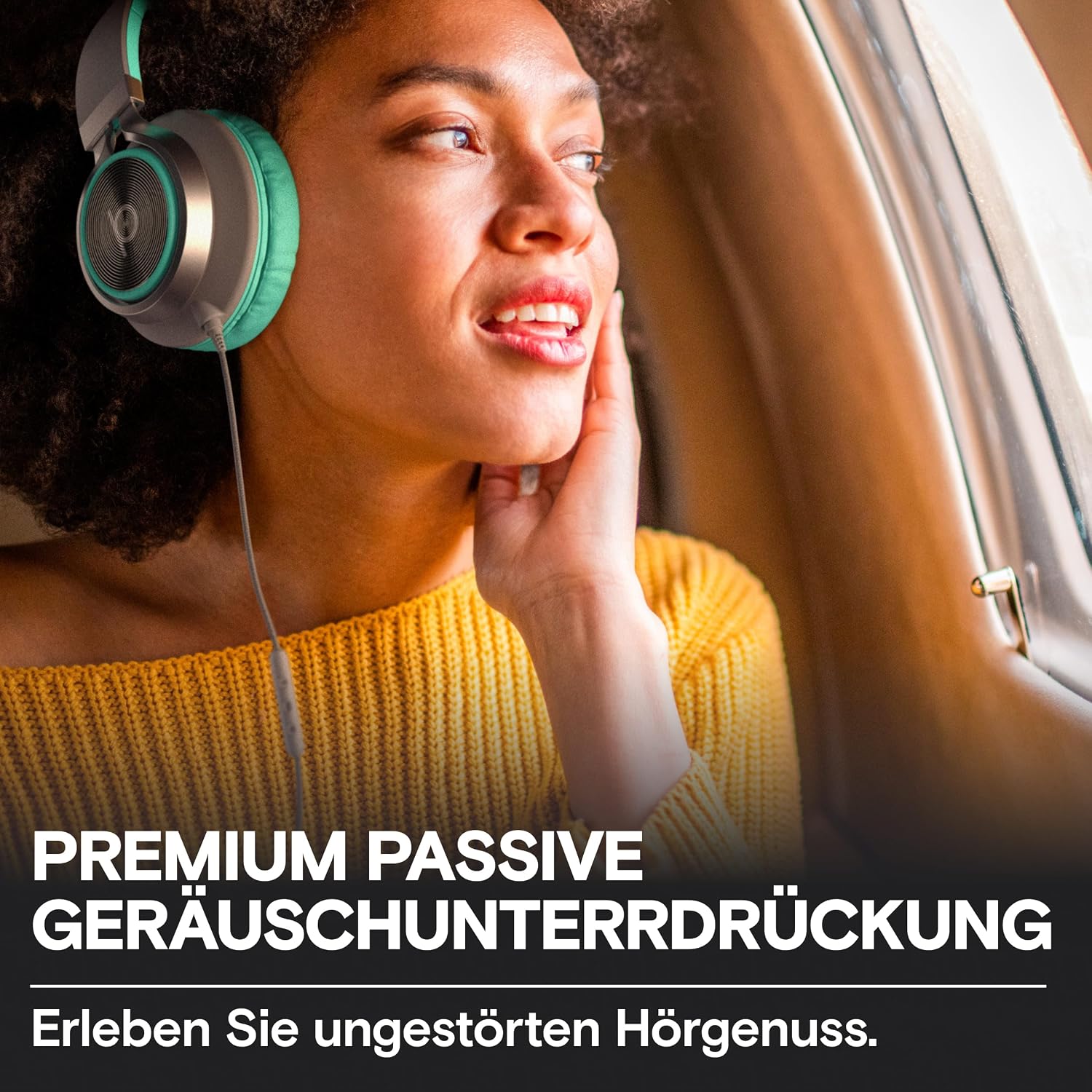 Detalle de ARTIX CL750 Premium Wired On-Ear Kopfhörer mit Mikrofon – Turquoise