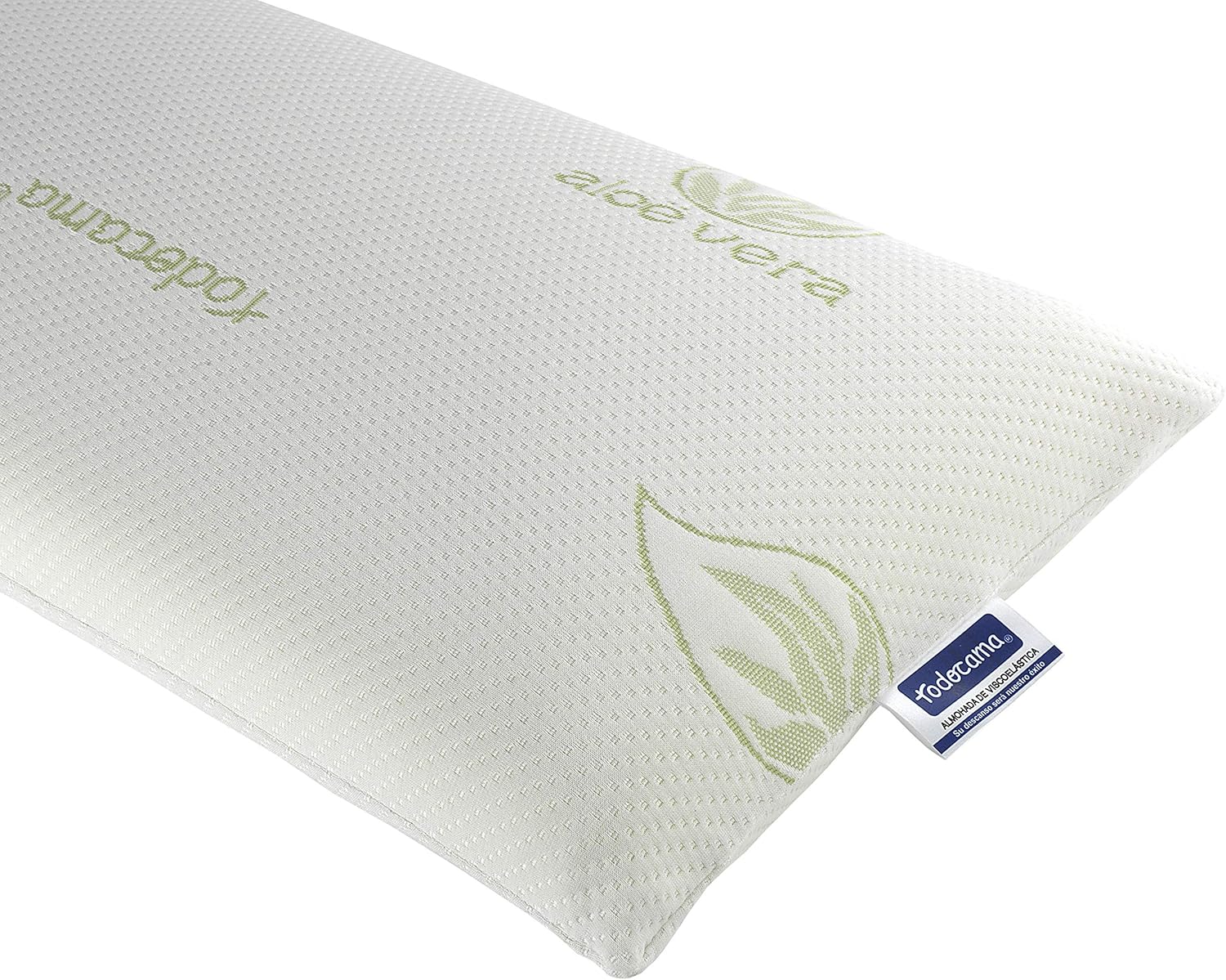 Thumbnail 1 de Todocama Oreiller à mémoire de Forme – Noyau compact, double housse, Aloe Vera Plus – Lot de 2 (75 cm) – Vert