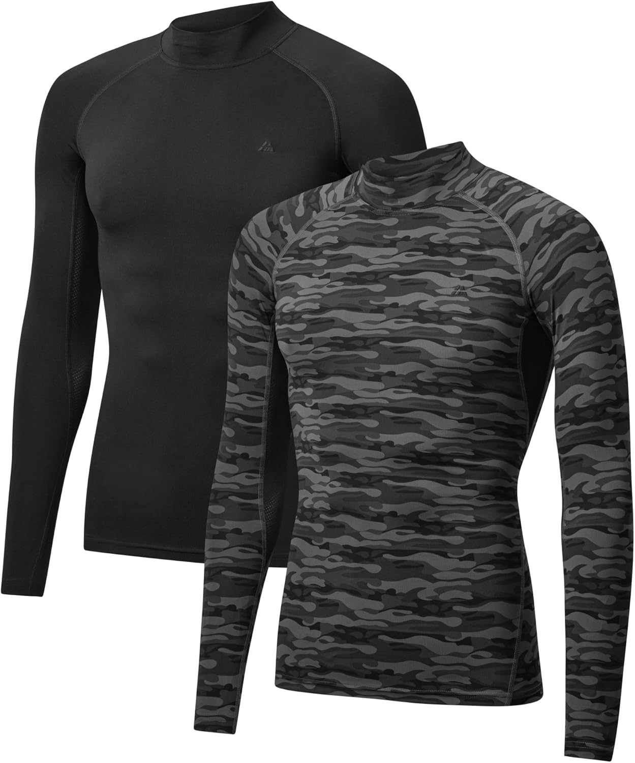 Thumbnail 5 de DANISH ENDURANCE Lot de 2 T-shirts de compression à manches longues pour homme (séchage rapide, maille respirante)