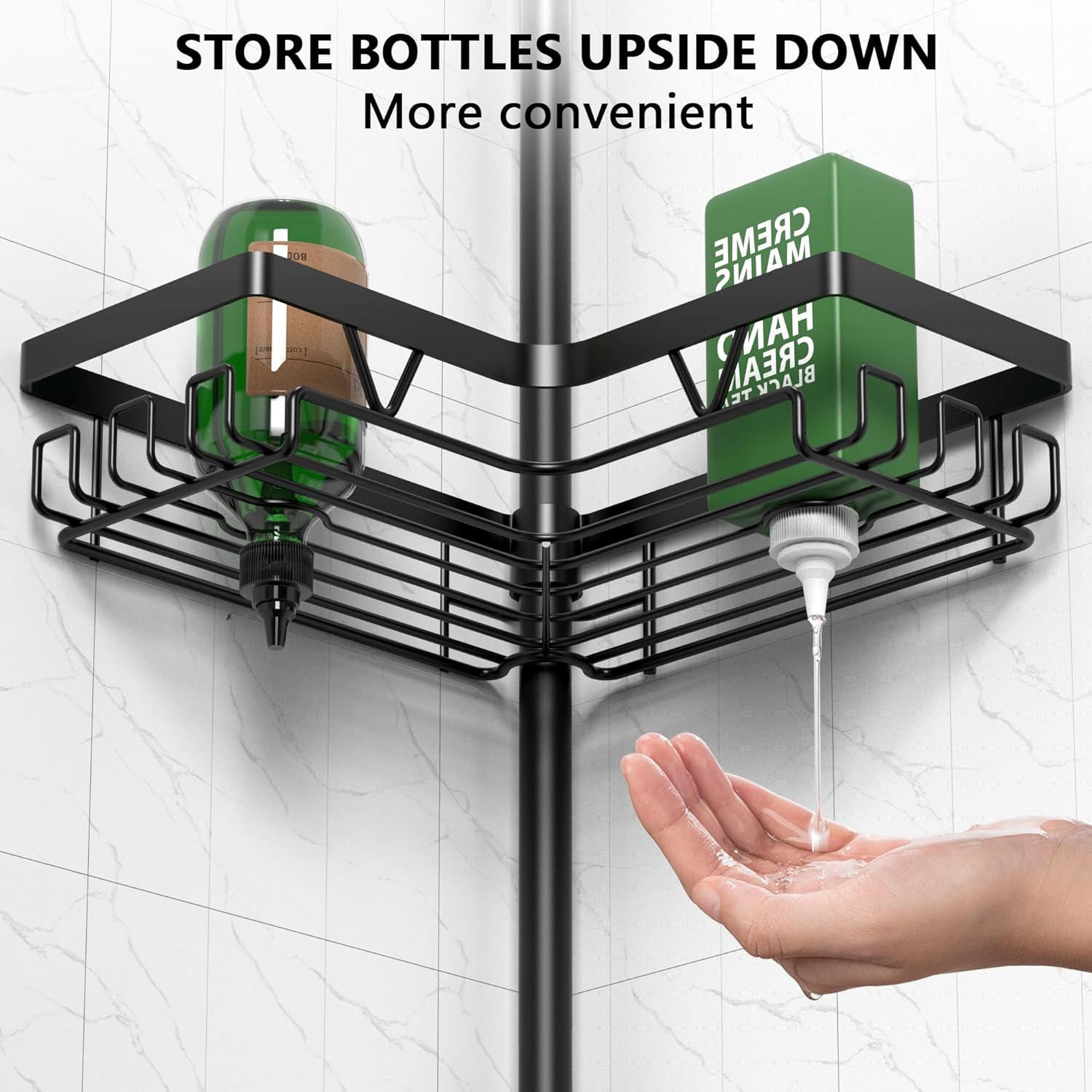 Thumbnail 3 de DAOYA Corner Shower Caddy 4-Tier Tension Pole