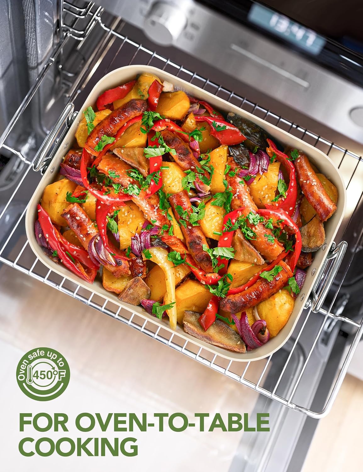 Thumbnail 4 de MICHELANGELO Roasting Pan 15 x 13 Inch