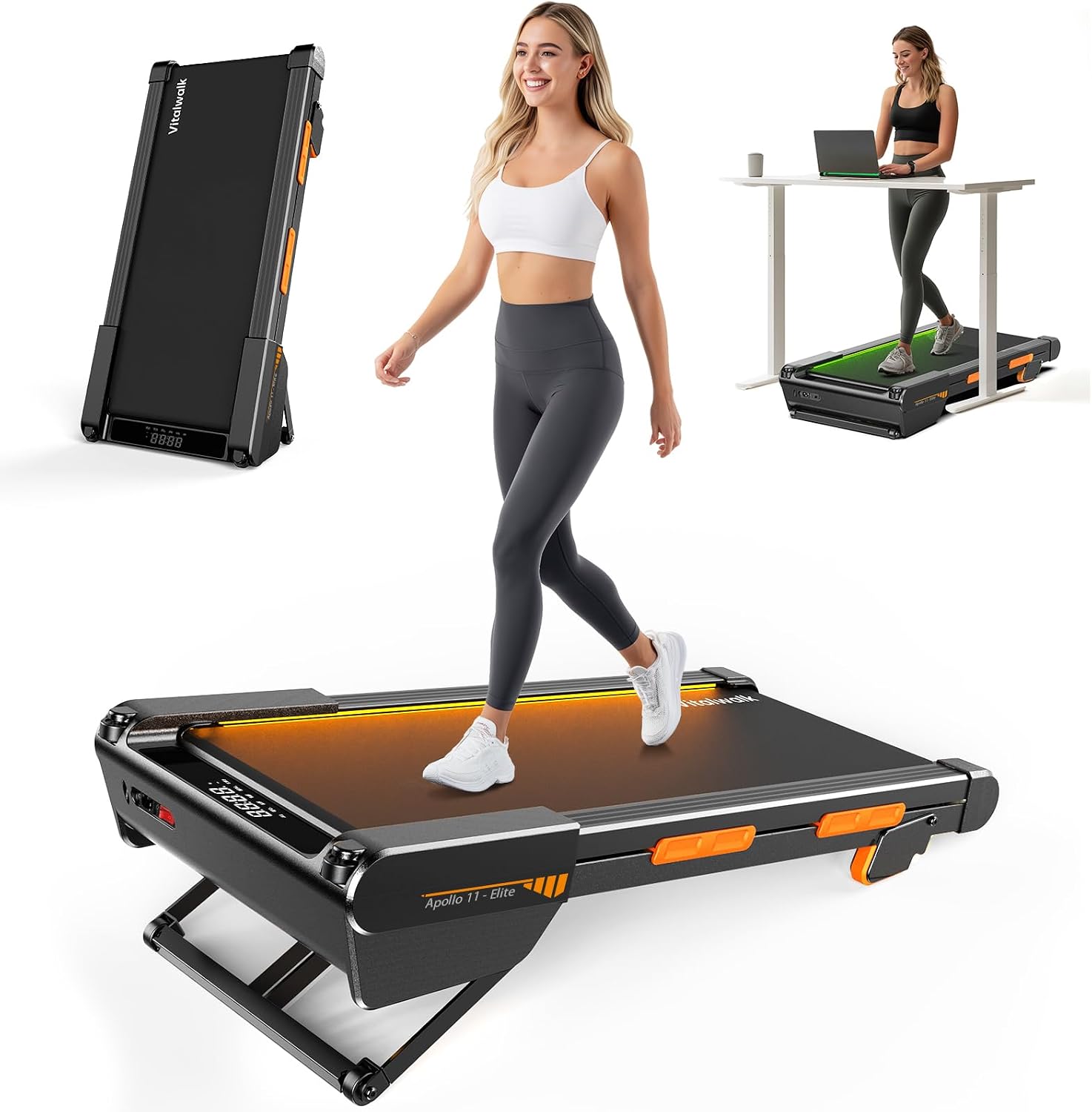 Vitalwalk Walking Pad, 15% Auto Incline