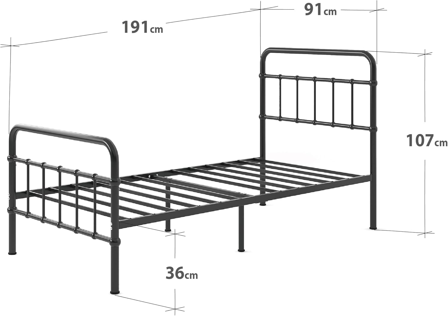 Thumbnail 3 de Zinus Piattaforma letto 191 x 91 x 107 cm