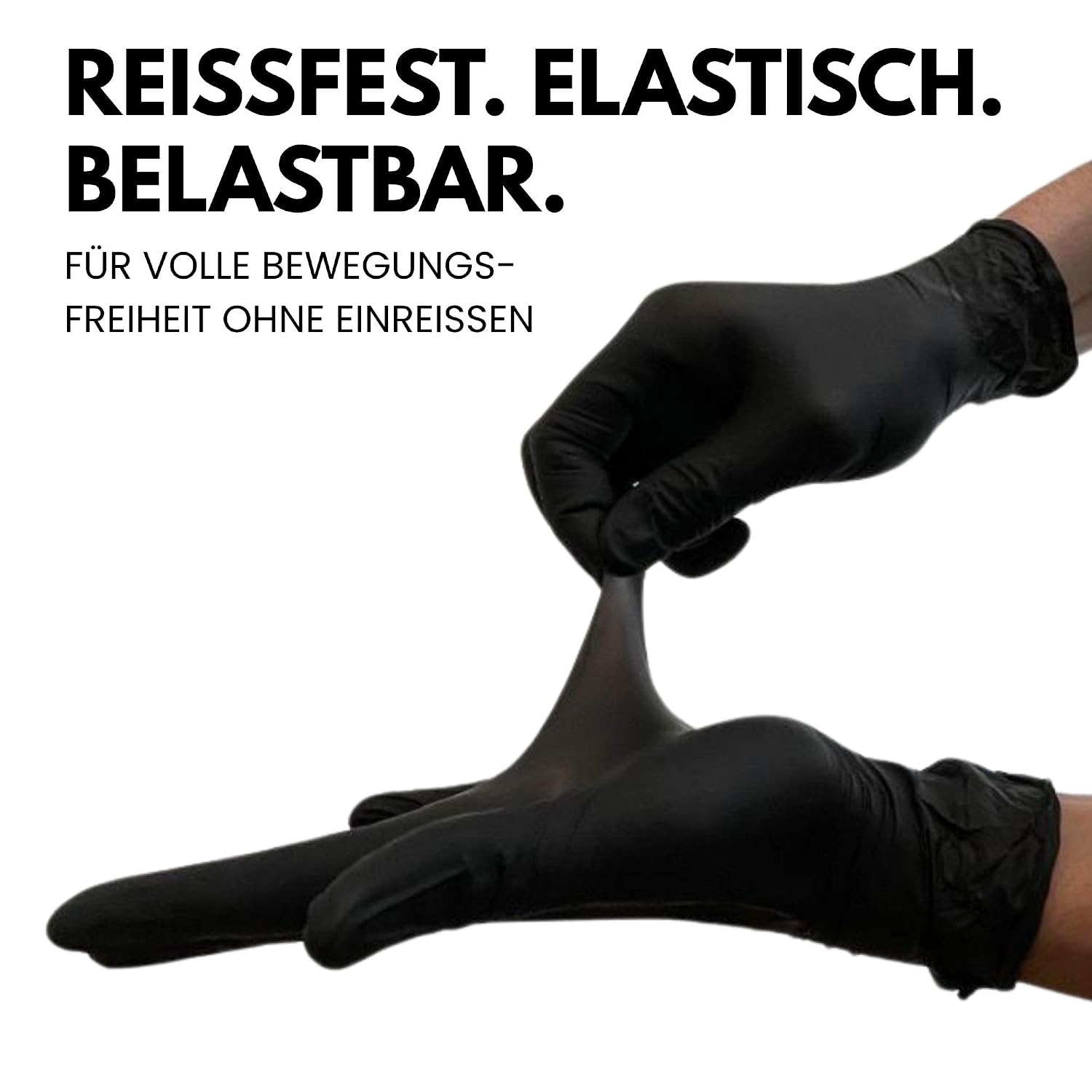 Thumbnail 2 de Einweghandschuhe 100 Stück – Gr. L, Nitril, Schwarz | puderfrei & latexfrei