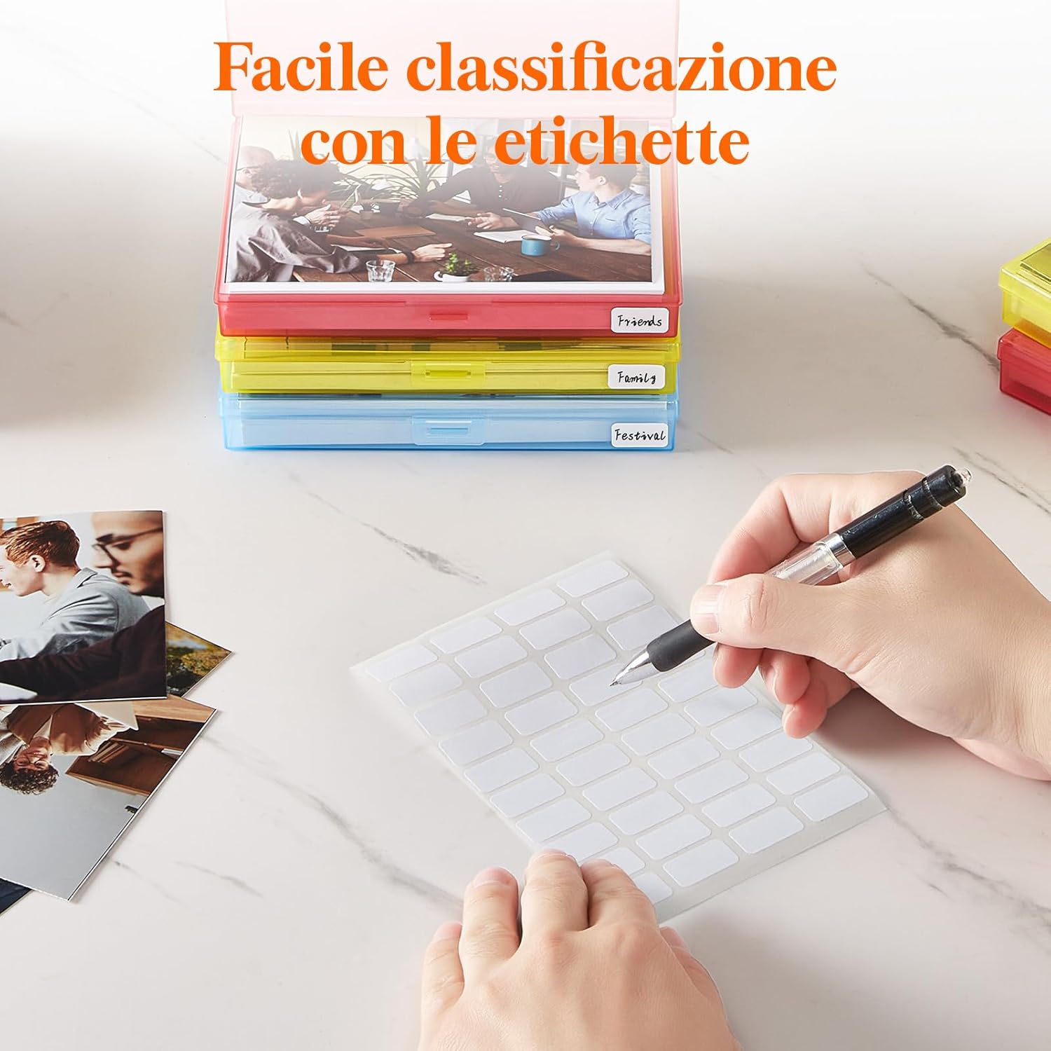 Thumbnail 5 de Lifewit Scatola portafoto 10 x 15 cm con organizer interno a scomparti (18 comparti)