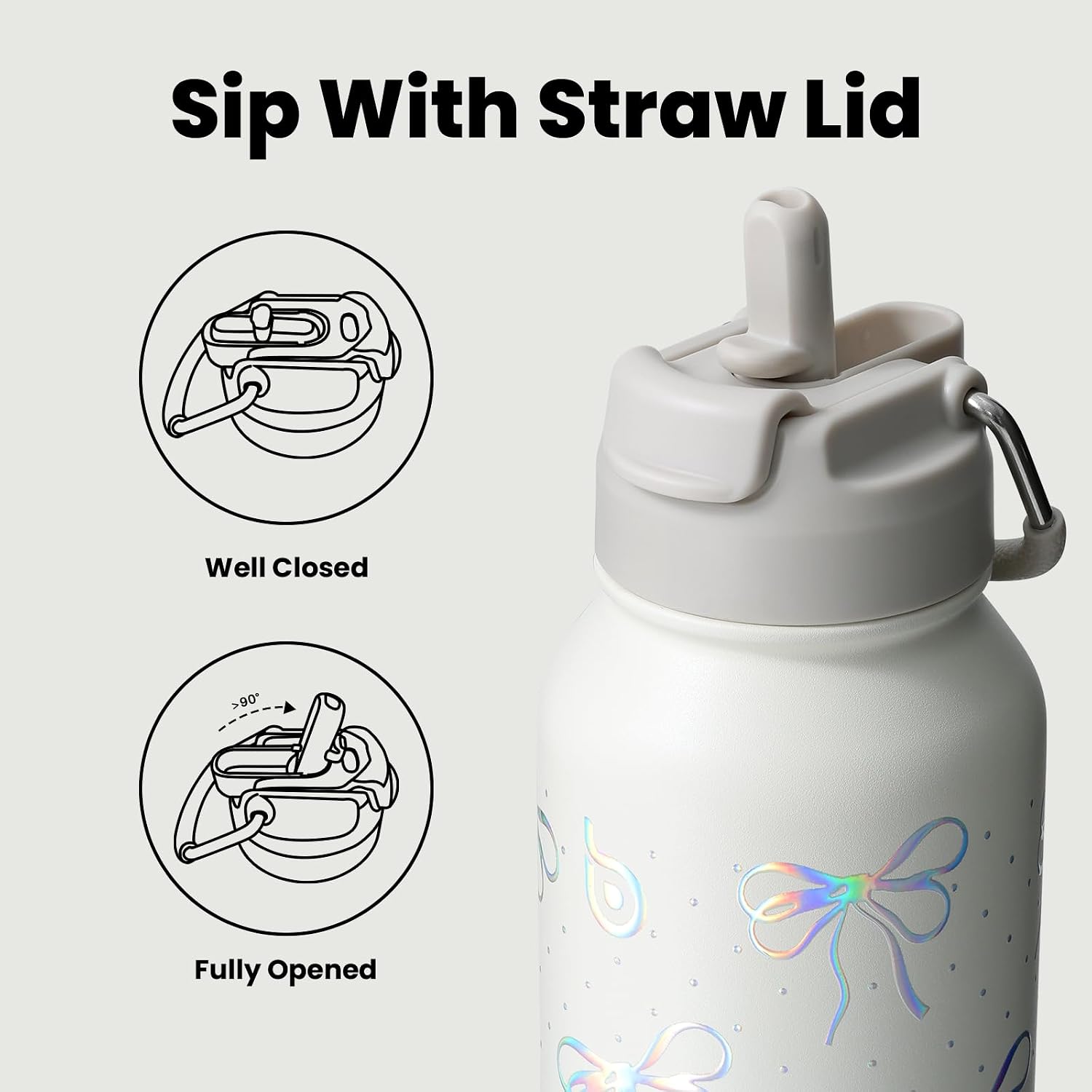 Detalle de BOTTLE BOTTLE Insulated 950ml Stainless Steel Water Bottle with Straw & Pill Box