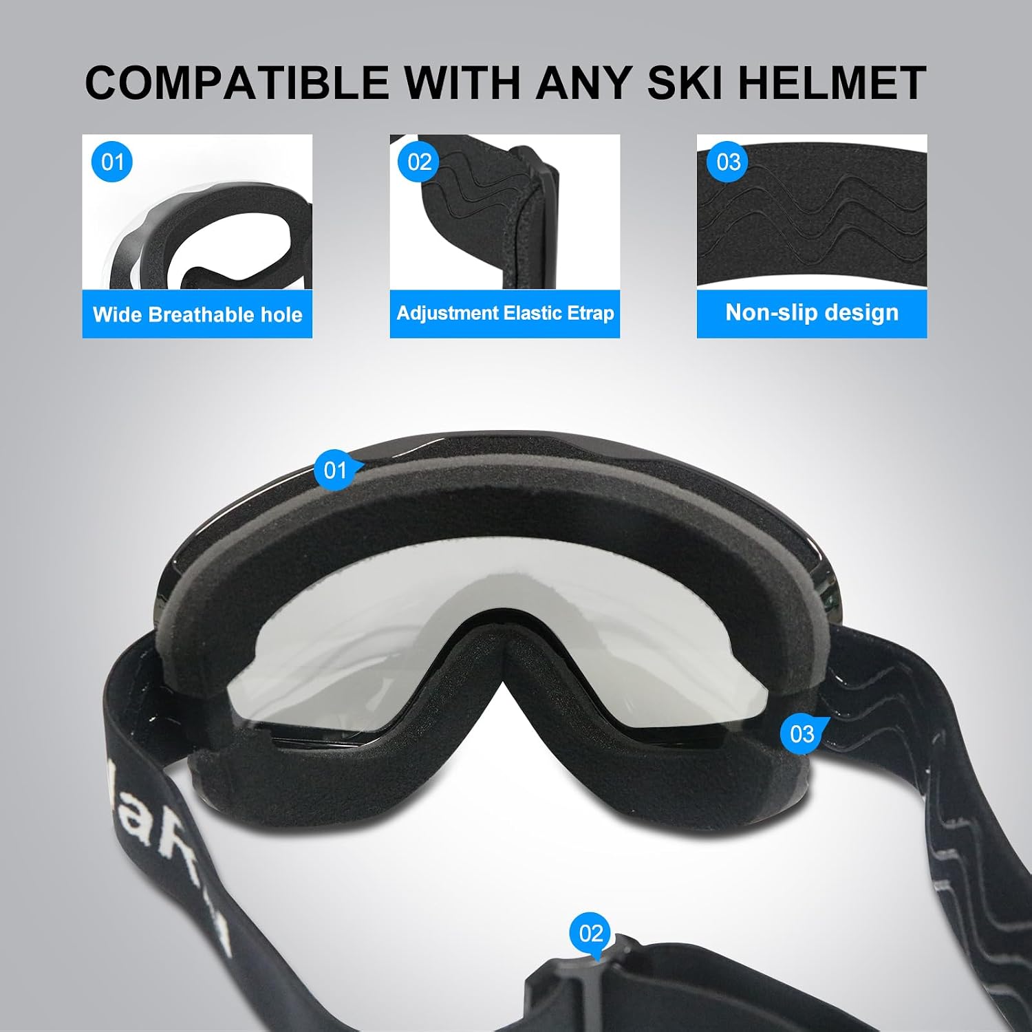 Thumbnail 5 de GlaRid OTG Ski Goggles UV protection