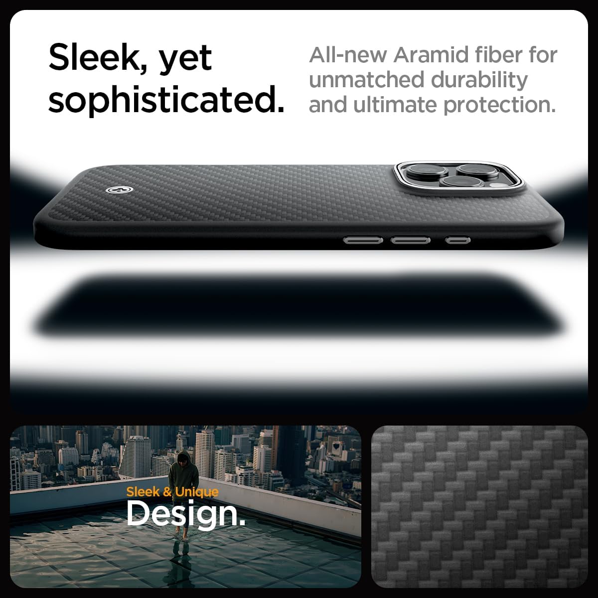 Thumbnail 3 de Spigen Enzo Aramid MagFit iPhone 16 Pro coque 6,3 pouces