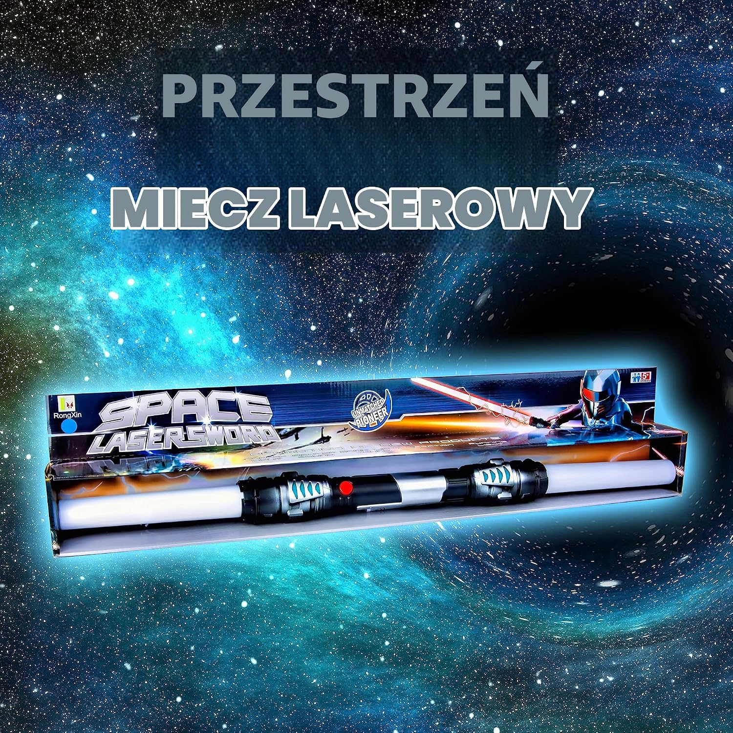 Detalle 2 de GOODS+GADGETS miecz świetlny o podwójnym ostrzu, 138 cm, światło i dźwięk