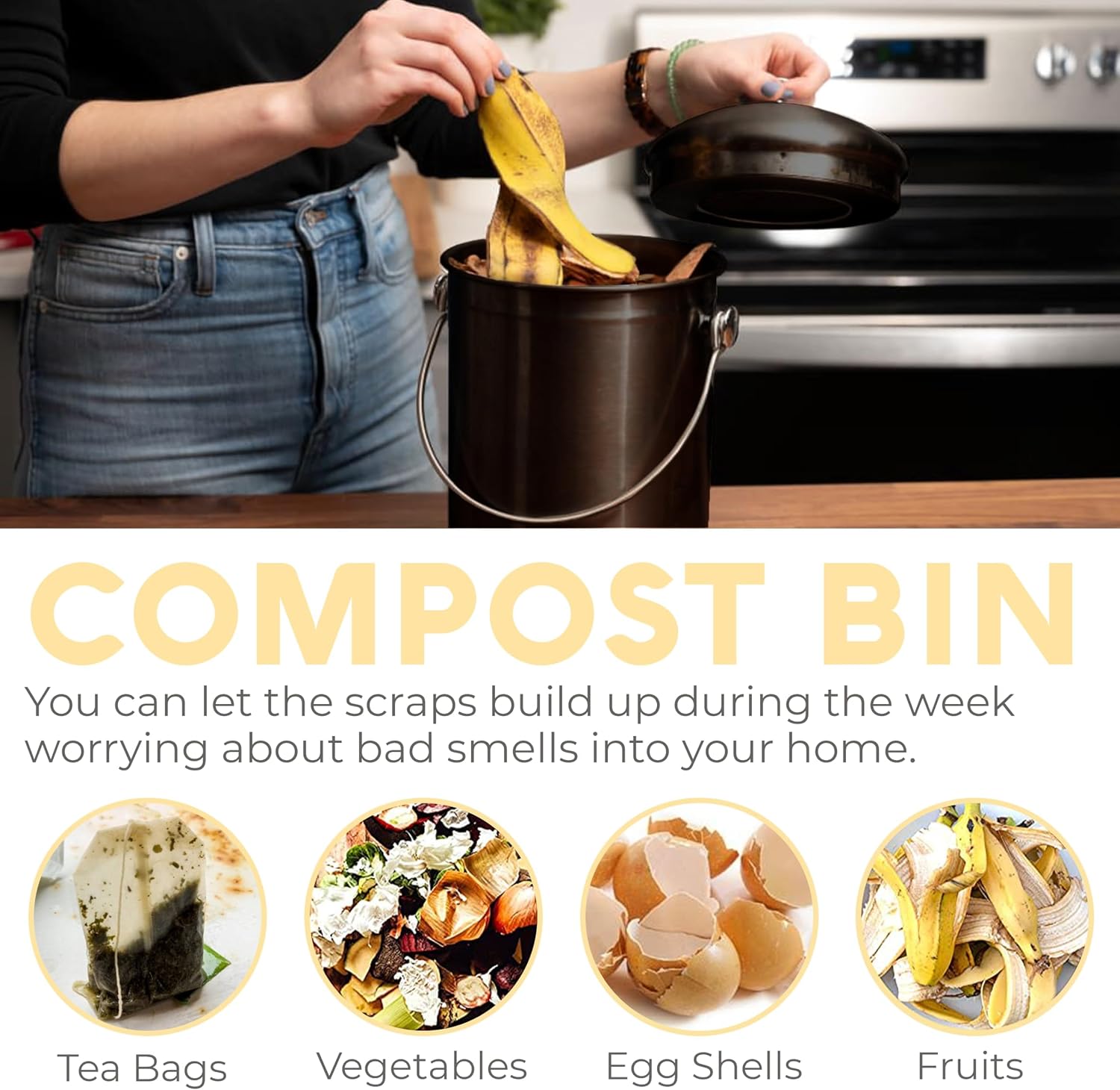 Thumbnail 6 de EPICA Countertop Compost Bin 1.3 Gallon ๐