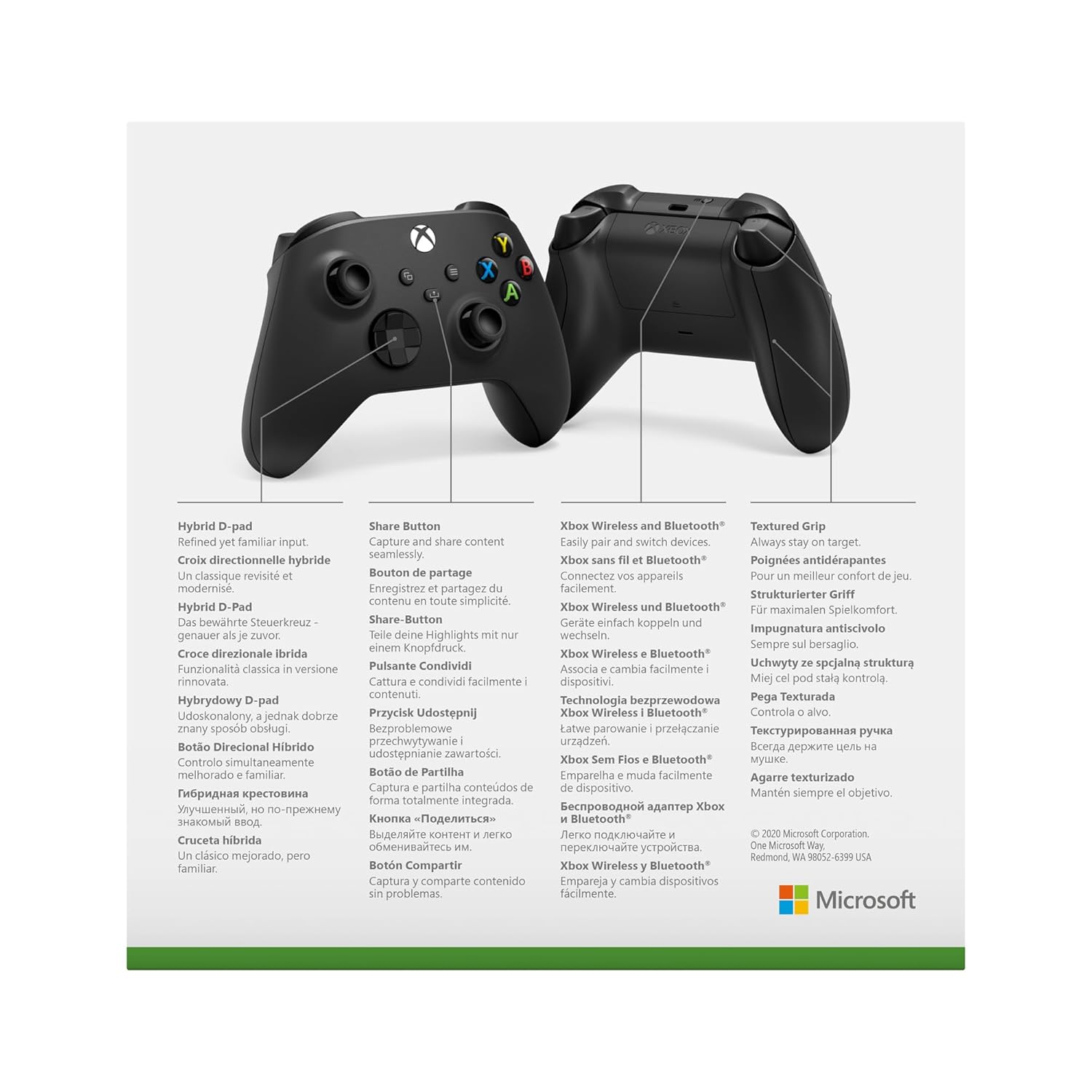 Detalle 2 de Xbox Wireless Controller Carbon Black für Gaming