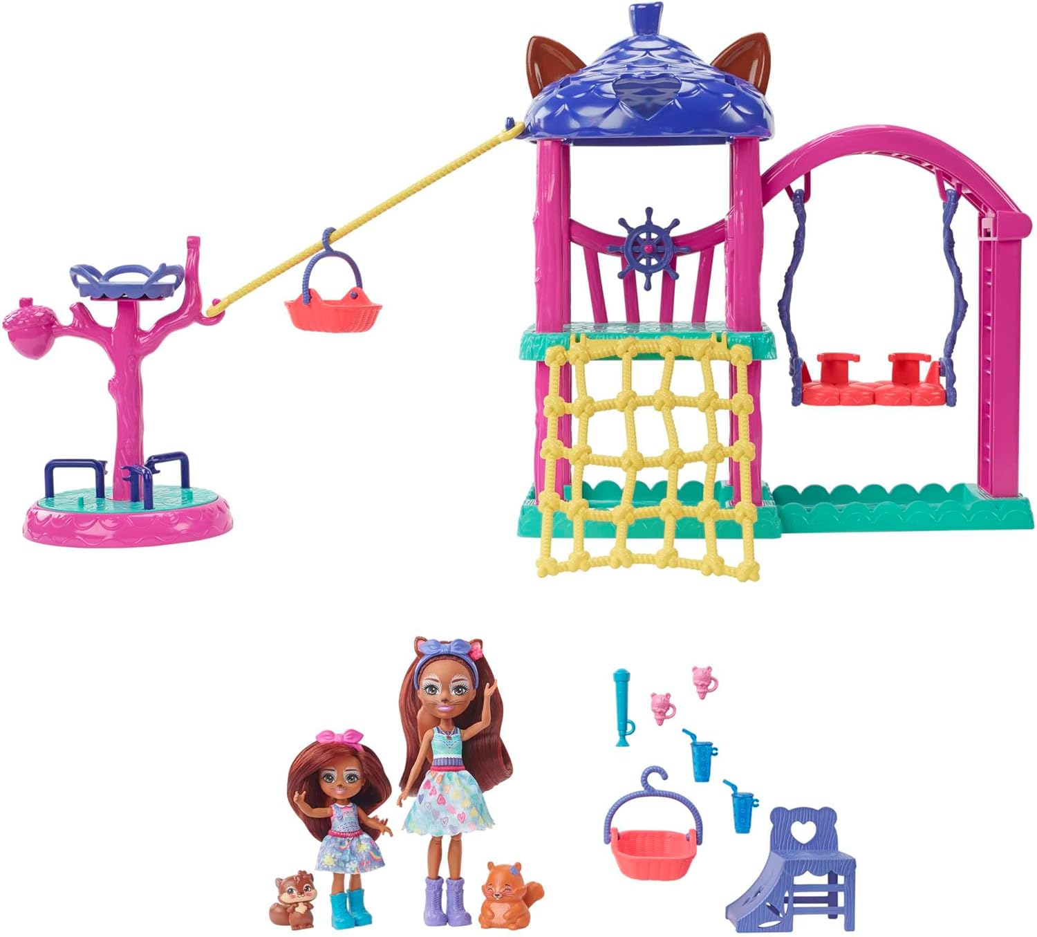 Detalle de Enchantimals Coffrets Mini Poupées – Sabine et Seneca Écureuil, Coffret Jeux Multicolore