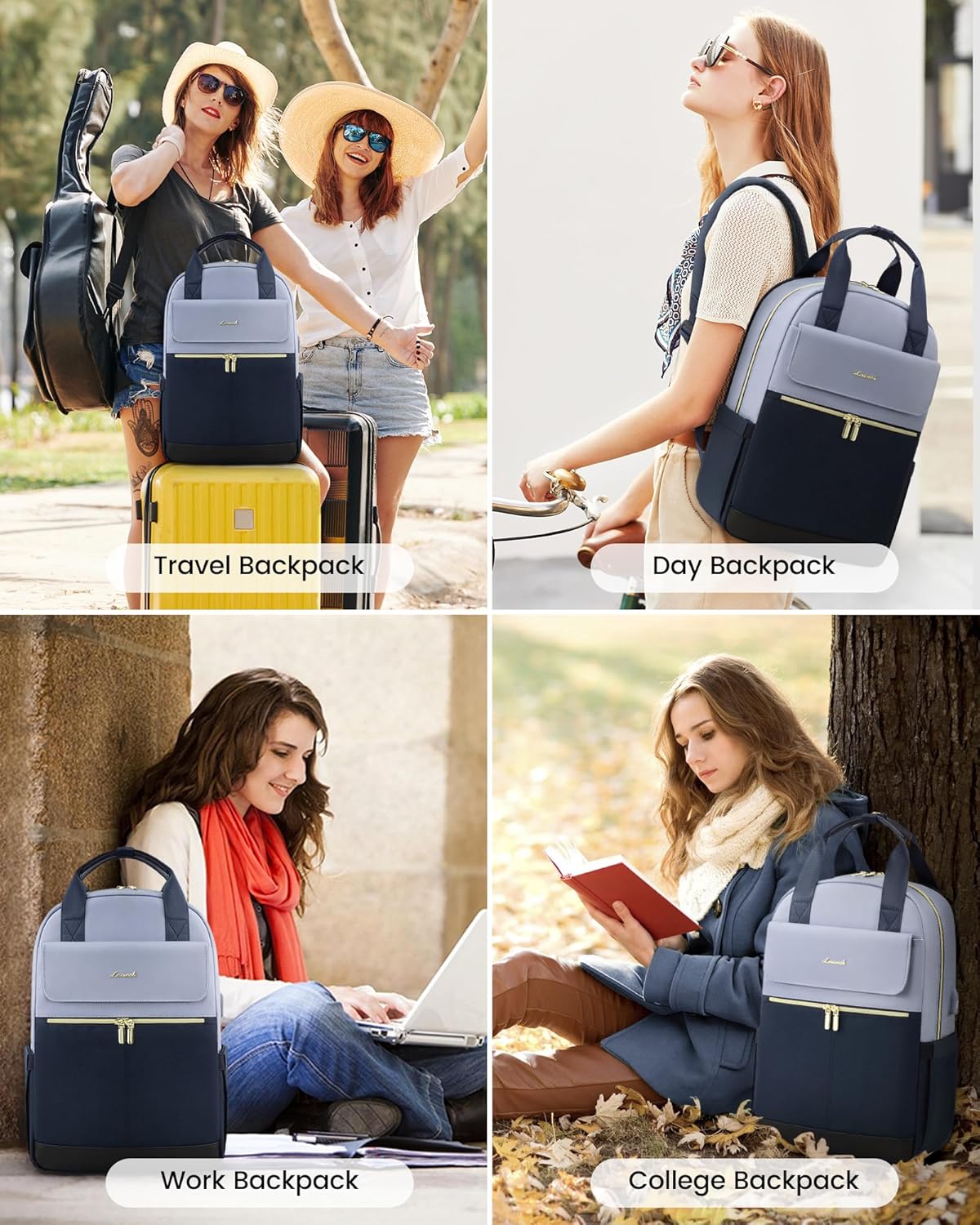 Thumbnail 5 de LOVEVOOK 15.6 Inch Laptop Backpack Blue