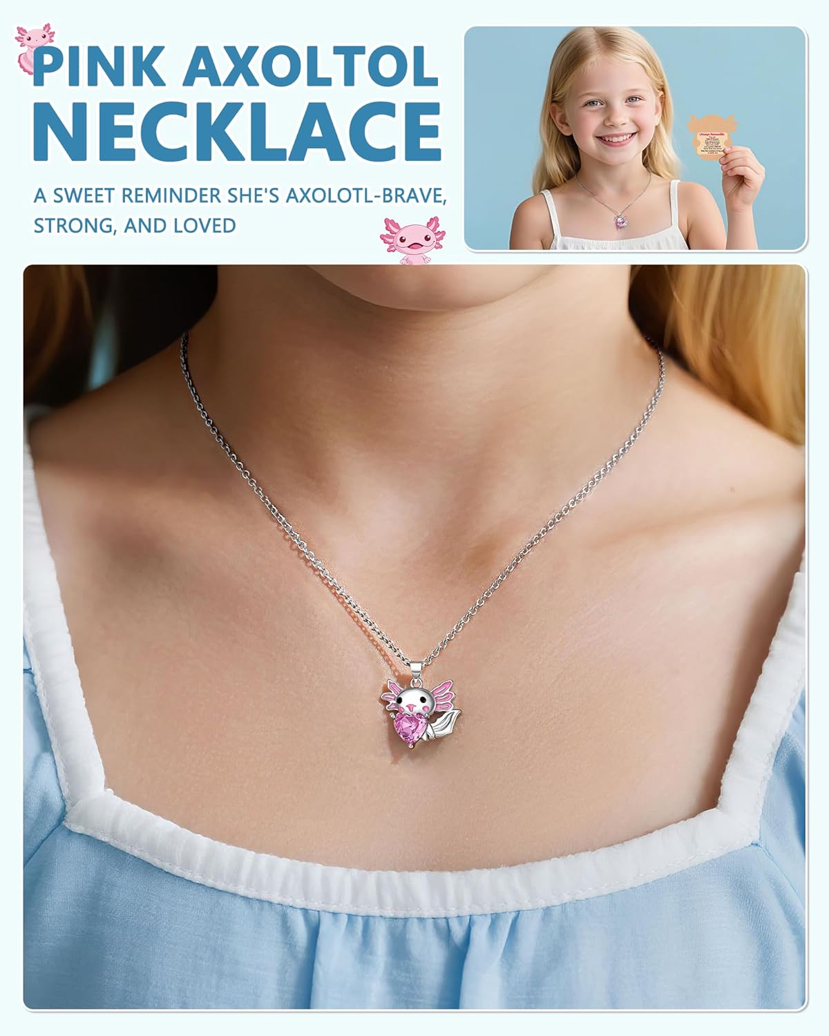 Detalle 2 de D Dongjiangjin Axolotl Necklace 18in