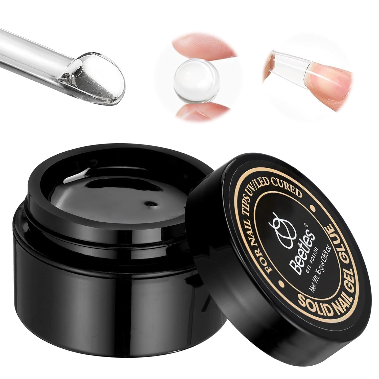 Detalle de Beetles Solid Nail Glue Gel 15g ๐