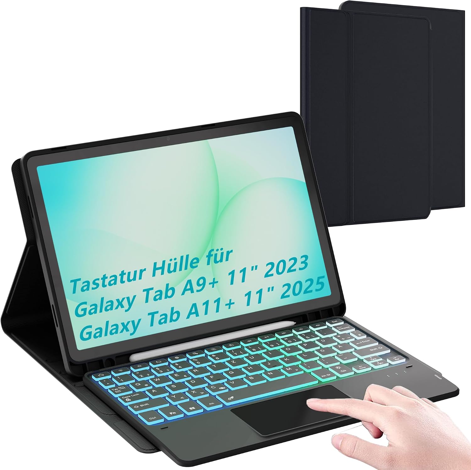 Detalle de Samsung Galaxy Tab A11+/A9+ Hülle mit Tastatur