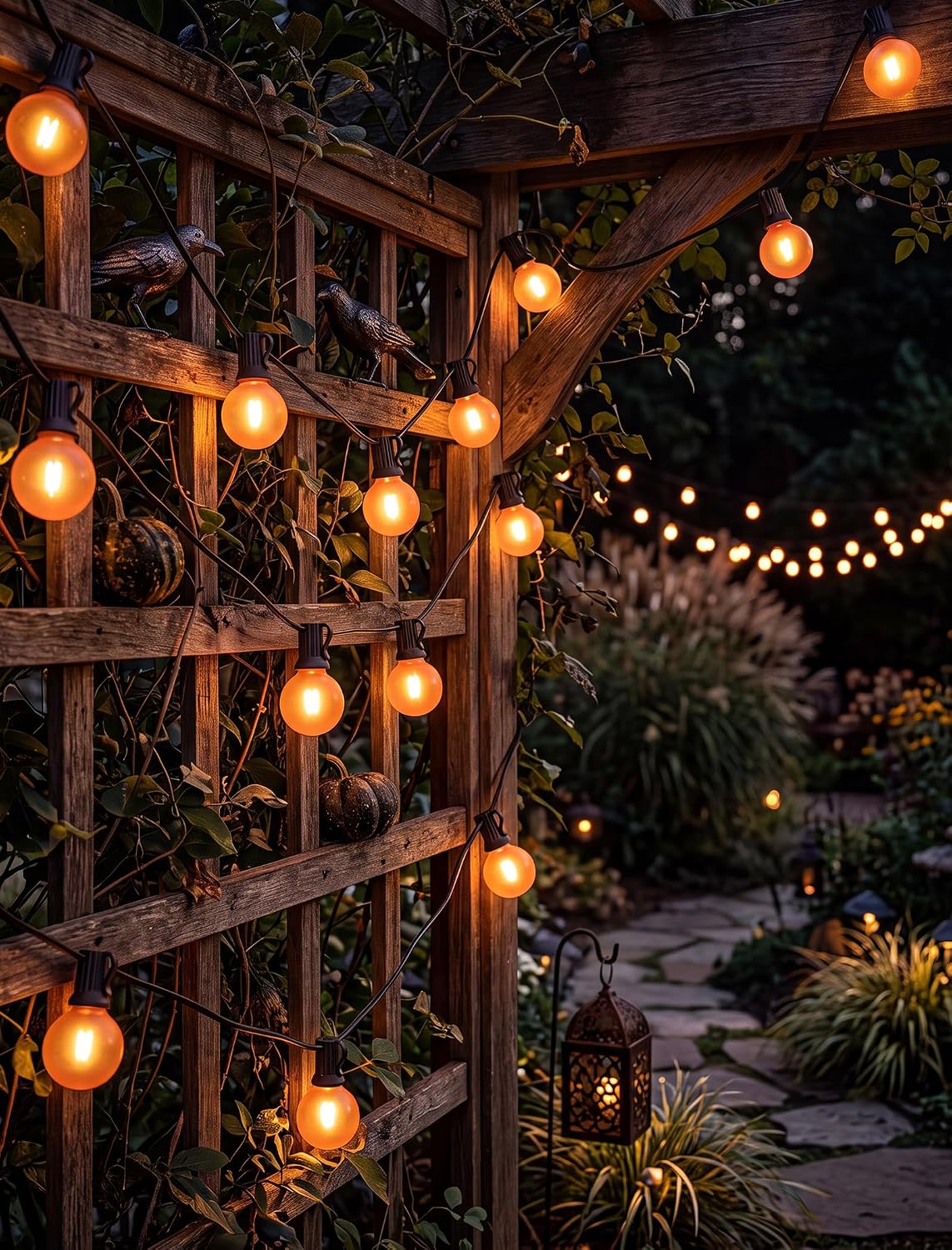 Detalle de Orange LED Outdoor String Lights 25-Foot