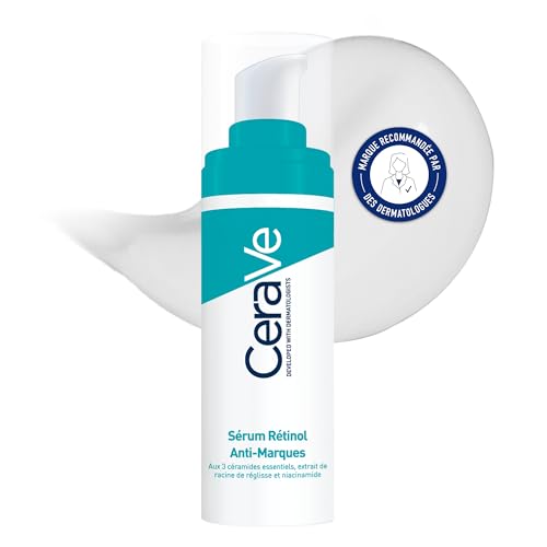 Detalle de CeraVe Sérum Rétinol Anti-Marques Doux Encapsulé en Gel-Crème – Smoothing et Résurfacing pour Peaux à Imperfections
