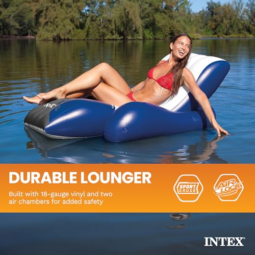 Detalle de Intex 58868EU Chaise Longue Gonfiabile Mare Sport: confortabile, leggera e versatile