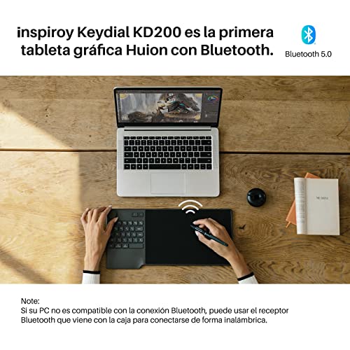 Thumbnail 1 de HUION Inspiroy Keydial KD200 ✏️ Tableta y Controlador Bluetooth
