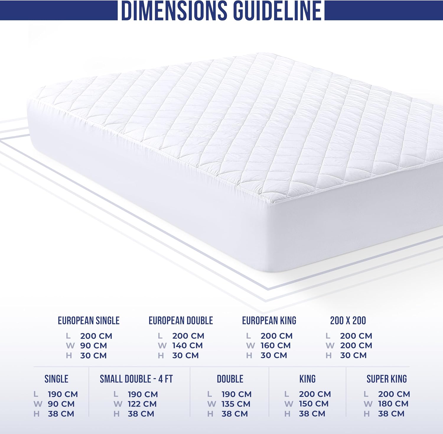 Thumbnail 4 de Utopia Bedding Protector de Colchón Acolchado 160 cm