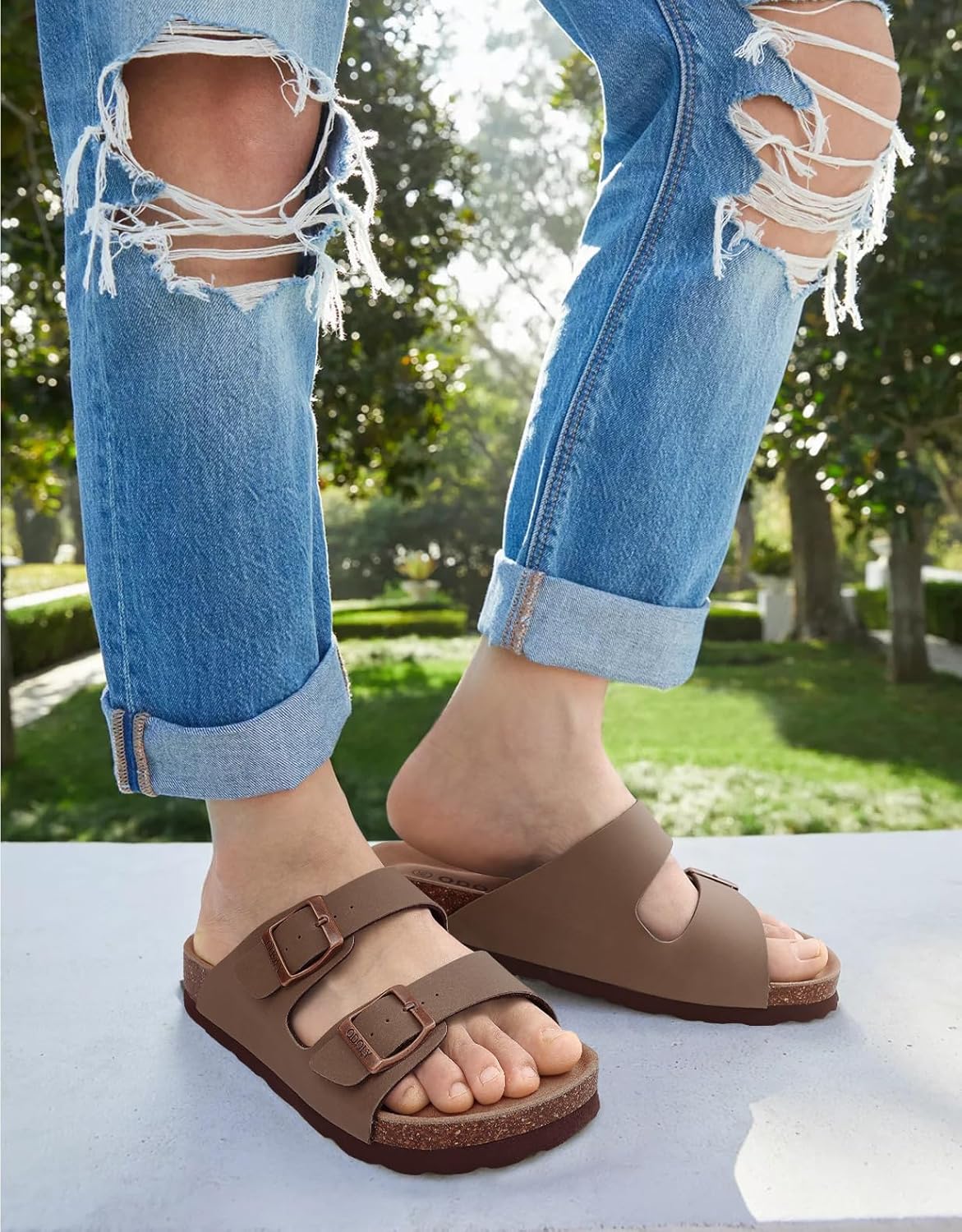 Thumbnail 1 de ODOLY Unisex Cork Footbed Slide Sandal with Arch Support 👡