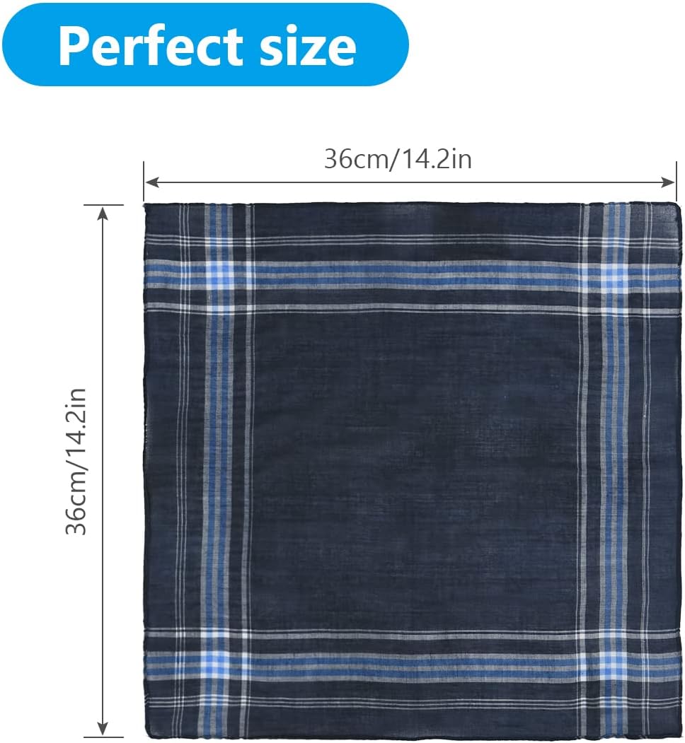 Thumbnail 1 de URAQT Men’s Handkerchiefs 12-Pack – soft gents hankies for pocket squares