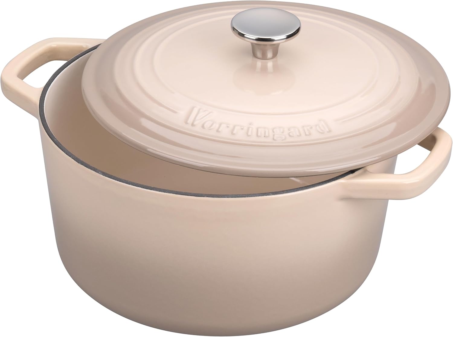 Thumbnail 3 de VORRINGARD Enameled Cast Iron Dutch Oven Pot with Lid (6QT) for Bread Baking, Round Bread Oven – Sourdough Supplies Set, Latte