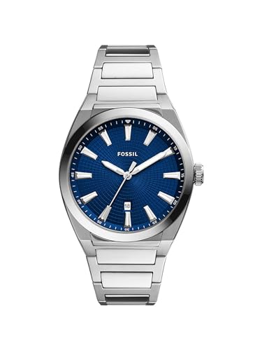 Detalle de Fossil Everett da uomo: orologio al quarzo con quadrante blu, 42 mm