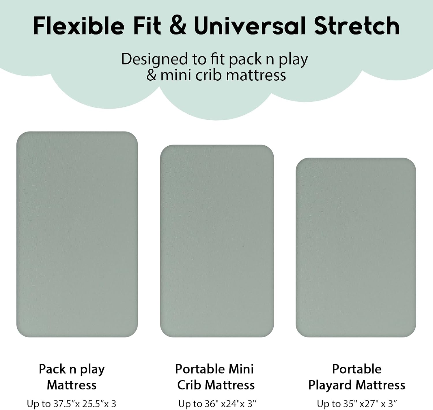Thumbnail 1 de Yoofoss cot bed sheets 65 x 95 cm