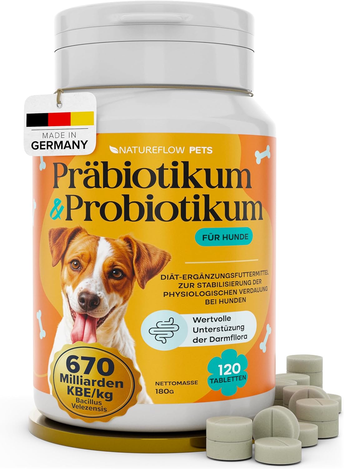 Natureflow Pets Probiotika Hund 670 Milliarden KBE